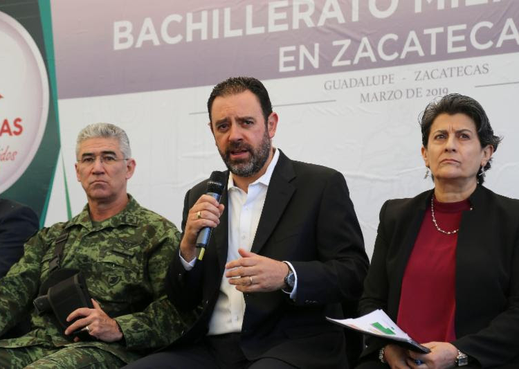 Instalará Tello prepa militar en el fallido máximo foro cultural de Zacatecas