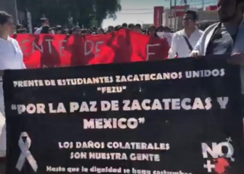 Con marcha, exigen paz y seguridad en la UAZ