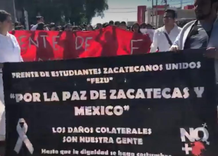 Con marcha, exigen paz y seguridad en la UAZ