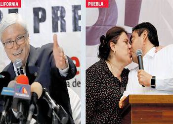 Logra Morena gubernaturas de Puebla y Baja California