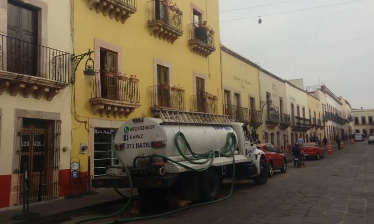 Distribución de agua en el centro será de las 8 horas al mediodía
