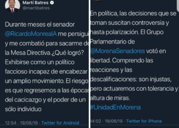 Batres califica de faccioso a Monreal, al ser derrotado en el Senado