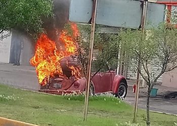 Cortocircuito consume vocho (VIDEO)