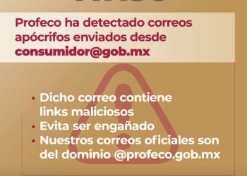 Alerta Profeco sobre correo electrónico apócrifo