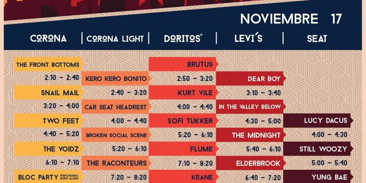 Estos son los horarios para el Corona Capital 2019