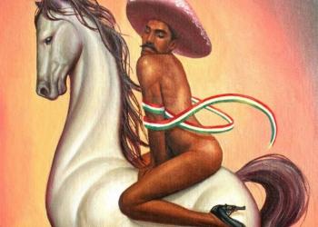 Cuadro de Zapata gay provoca trifulca en Bellas Artes