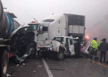 Carambola de autos en carretera Monterrey-Saltillo: VIDEO