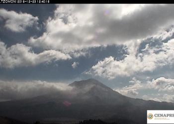 Volcán Popocatépetl emite 159 exhalaciones en últimas 24 horas