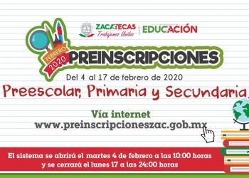 Preinscripciones para educación básica serán vía internet