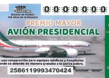 Así será el boleto para la rifa del avión presidencial