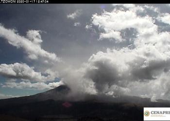 Volcán Popocatépetl emite 155 exhalaciones en últimas 24 horas