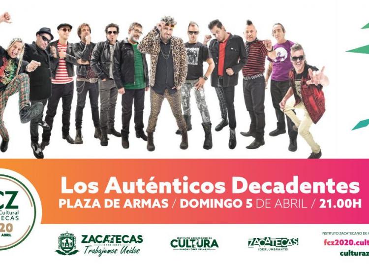 Auténticos Decadentes, grupo confirmado para el Festival Cultural Zacatecas 2020