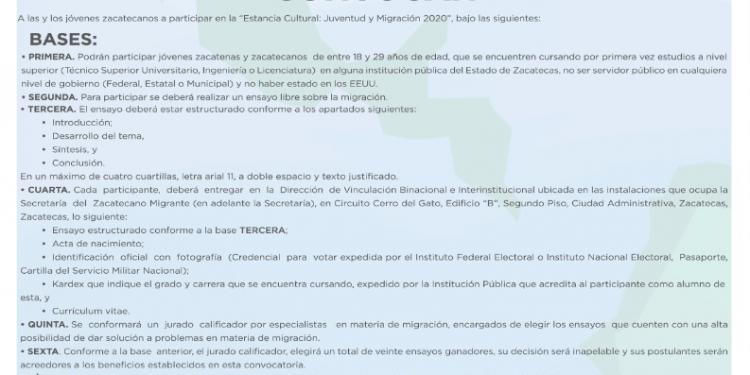 Invitan a participar en Juventud y Migración 2020