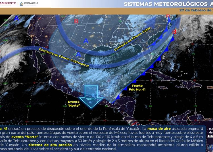 CLIMA: Frente frío generará bajas temperaturas en gran parte del país