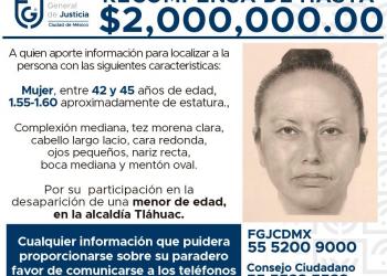 Difunden retrato hablado de mujer que se llevó a Fátima