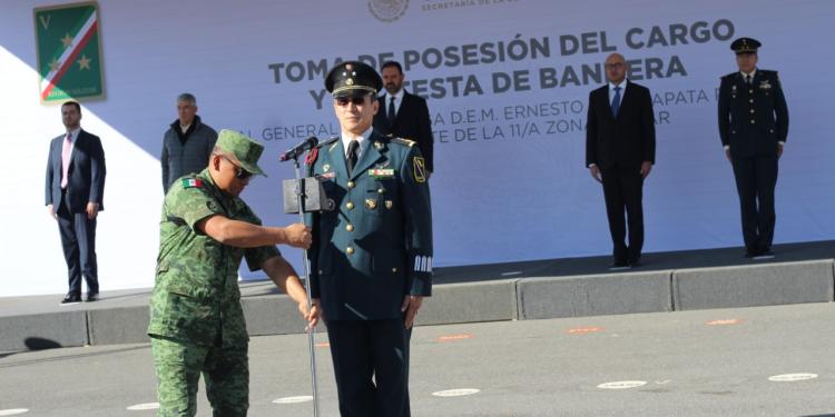 Toma protesta el nuevo comandante de la 11ª Zona Militar