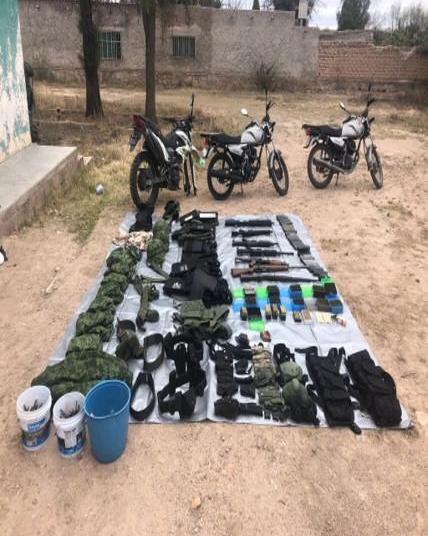 Asegura Guardia Nacional armas y equipo táctico en Río Grande