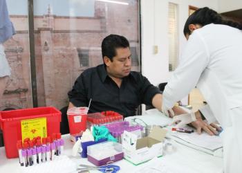 Instalan módulo de donación de sangre 