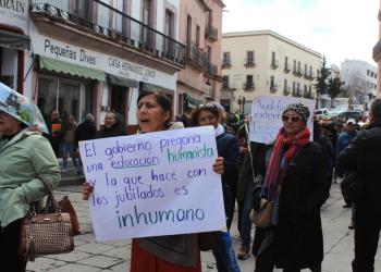 Se manifiesta MDMZ; aún hay adeudos a jubilados