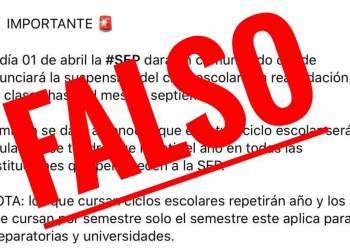 SEP alerta por información FALSA sobre suspensión de clases