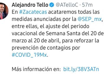 Suspenden clases un mes por Covid-19