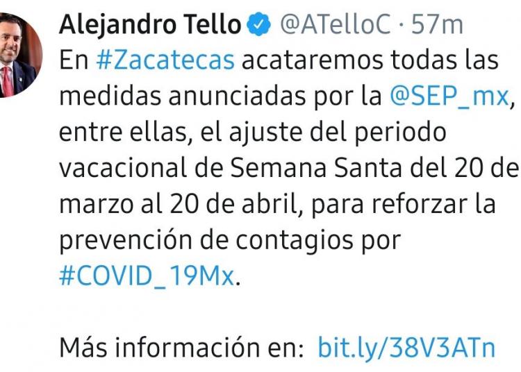 Suspenden clases un mes por Covid-19