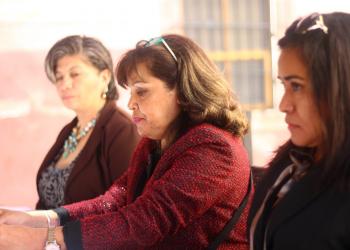 Veronica Aguilar Vázquez, Perla Xochitl Méndez y Ena Maldonado Longoria