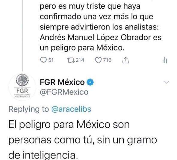FGR crea polémica en Twitter por respuesta inapropiada