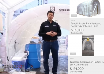 Hasta 100 mil pesos cuestan los túneles sanitizantes