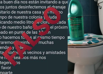 Advierten que es FALSO: llamado a verter cloro en baños