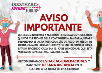 Suspende Issstezac firma de talón de pago hasta nuevo aviso