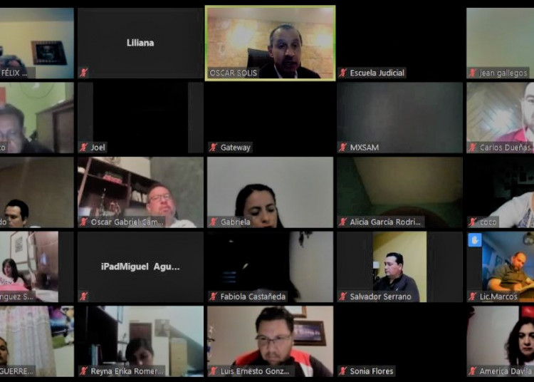 Con videoconferencia continúan actividades de la Escuela Judicial