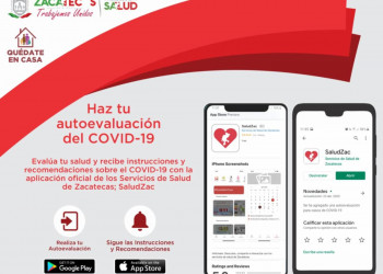 Puedes realizar prueba de autoevaluación COVID-19 con app Saludzac