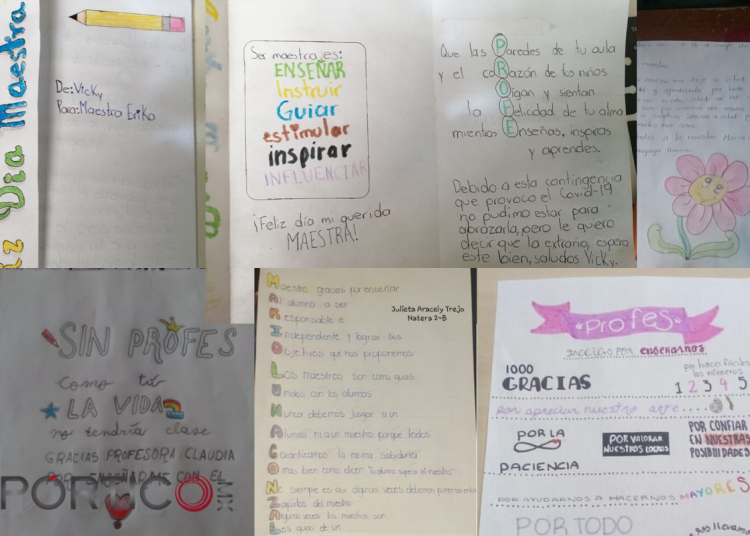 Celebran el día del maestro con #CartasDeGratitud