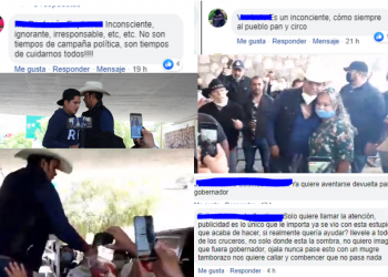 Ciudadanos reprueban entrega de despensas de Marco Flores