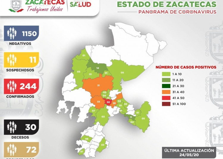 Aumentan casos de Covid-19 en Fresnillo, ya son 31