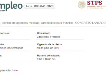 AVISO: Solicitan paramédicos técnicos en urgencias médicas