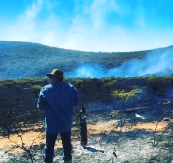 670 hectáreas consumidas tras incendio en propiedad de Pepe Aguilar