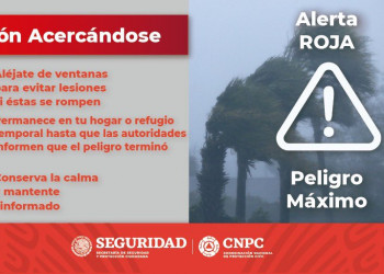 Alerta roja en Campeche por tormenta Cristóbal
