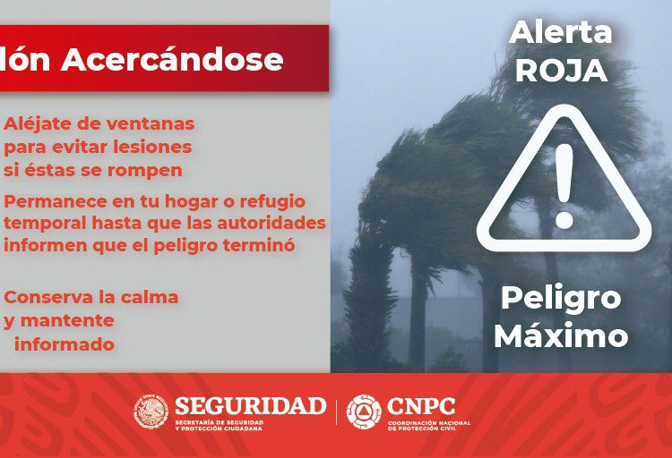 Alerta roja en Campeche por tormenta Cristóbal