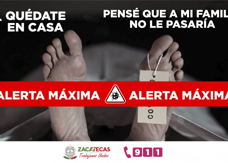 Crece a 654 la cifra en Zacatecas de casos positivos por Covid-19; hay 79 fallecidos