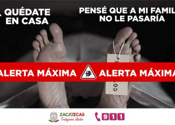 Zacatecas registra nuevo máximo de contagios de COVID-19; 24 en un día