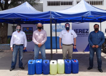 Entrega Gobierno 8.5 toneladas de hipoclorito de sodio a Jerez y Trancoso