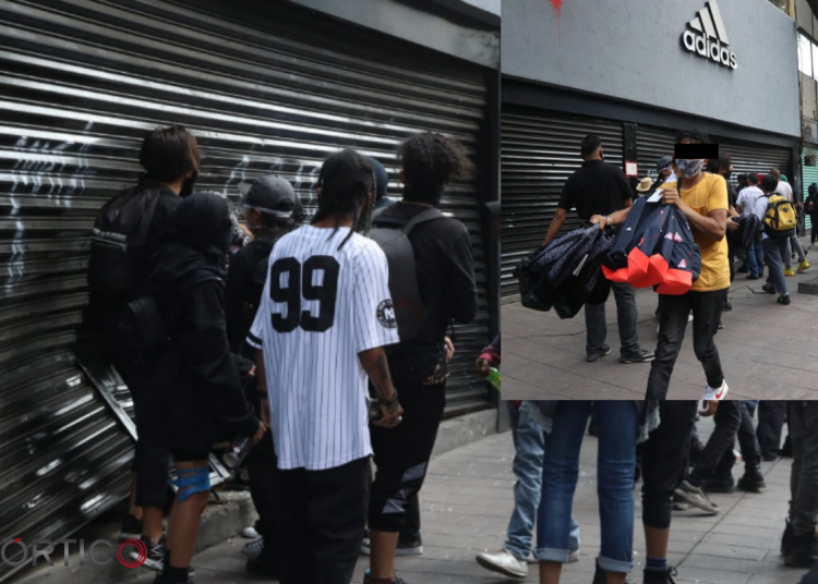 Saquean tiendas en medio de manifestación en CDMX