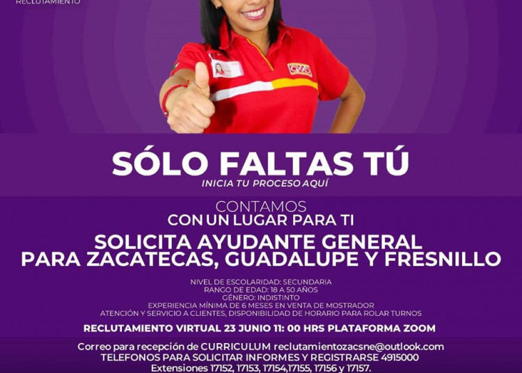 Realizará SNE reclutamiento virtual para OXXO