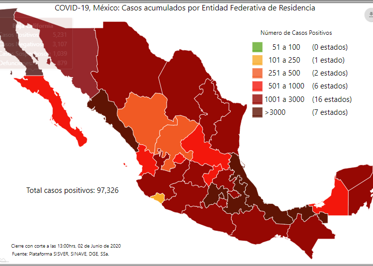 Registra México nuevo récord diario de casos positivos Covid-19