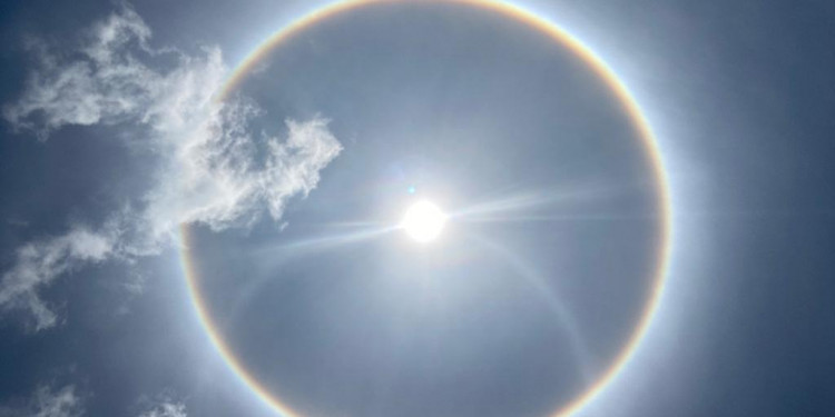 Sorprendente halo solar tras sismo en México