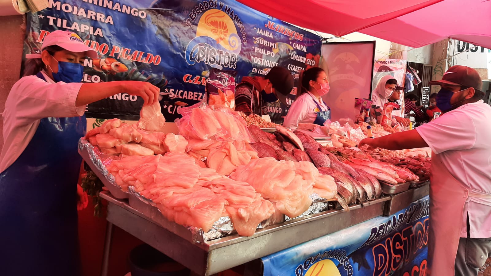 Venta de mariscos en mercado “El Laberinto” no es como se esperaba
