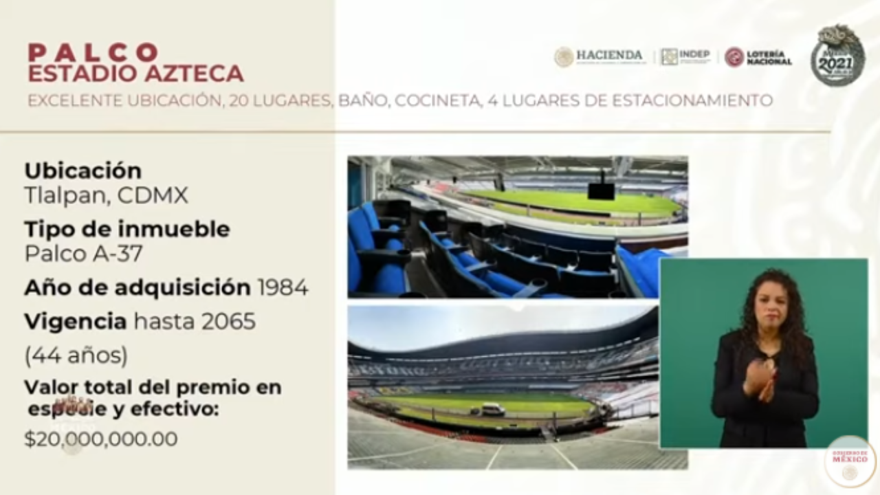 Palco en Estadio Azteca
