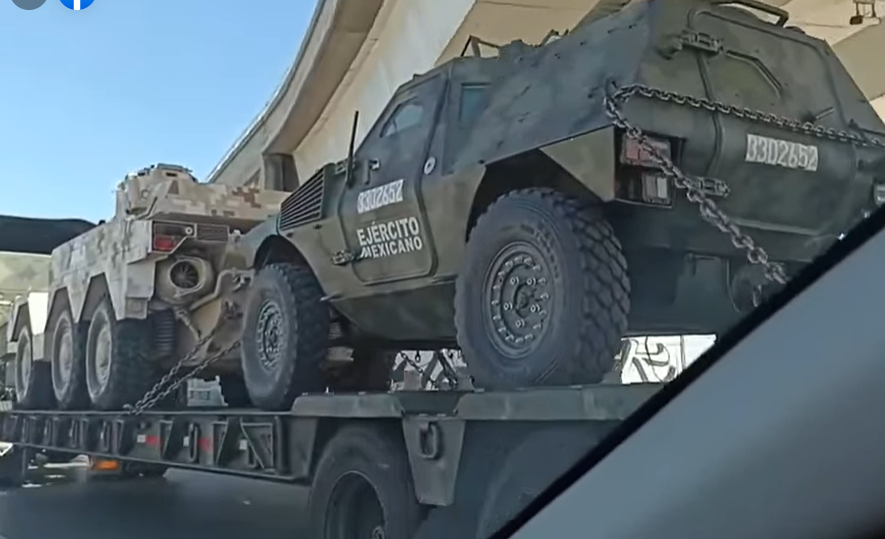 Arriban a Zacatecas vehículos blindados y artillados del Ejército